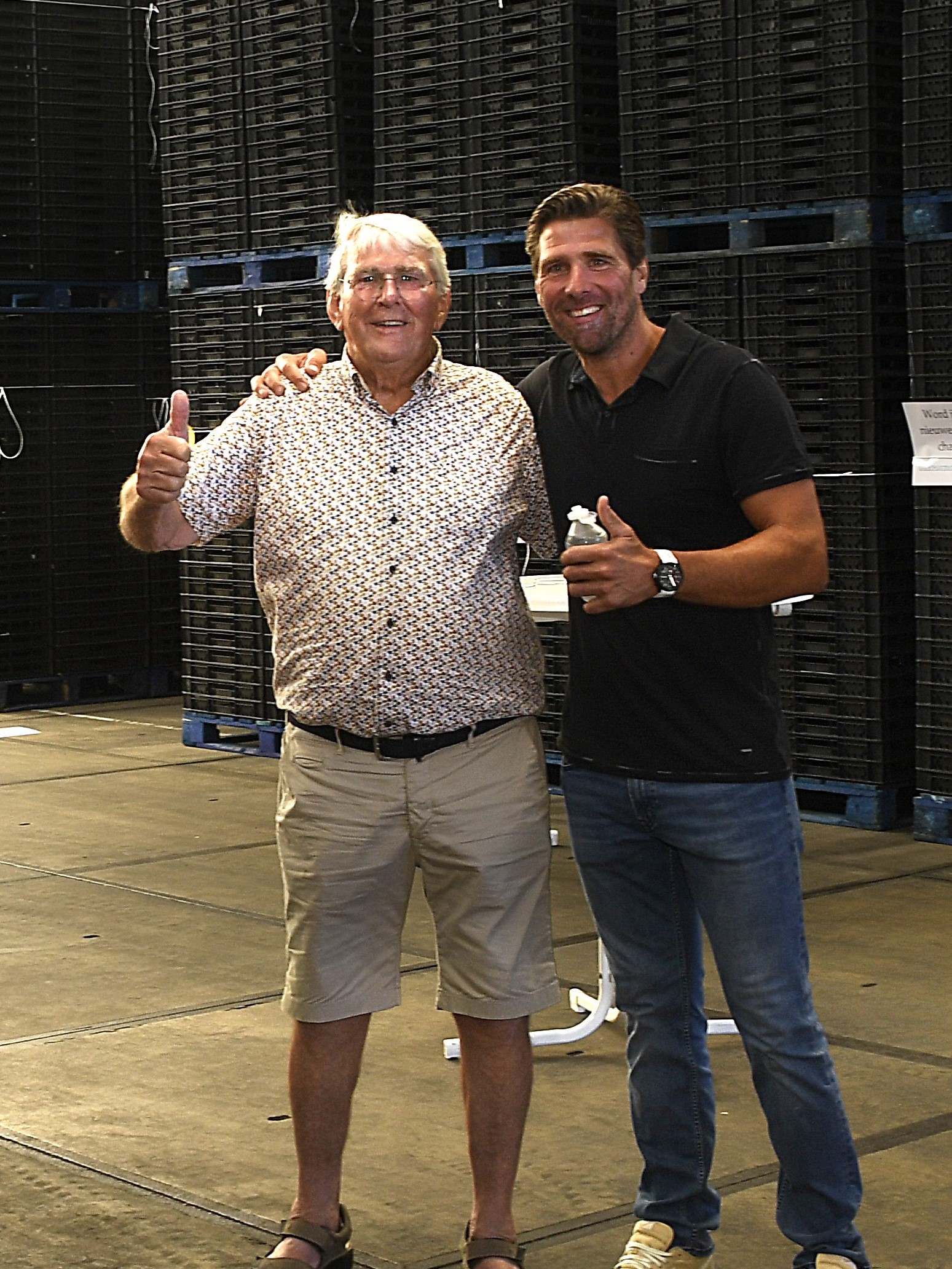 Ruud Warmerdam samen met zijn vader C.J. Warmerdam